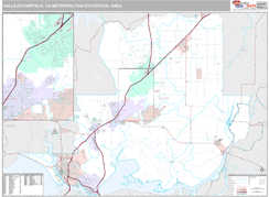 Vallejo-Fairfield Metro Area Digital Map Premium Style